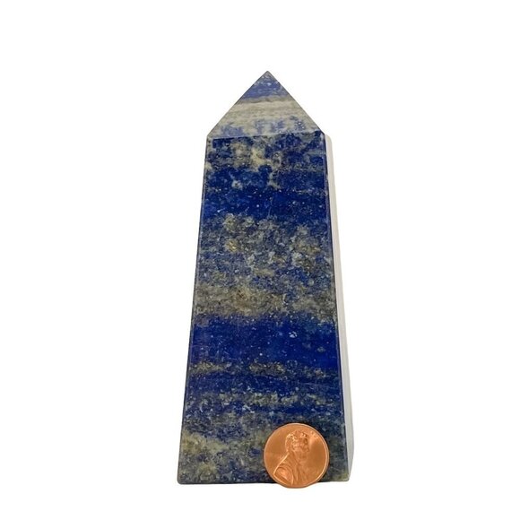 Lapis Lazuli, Large Point, Obelisk, Over 1 Pound, Polished Crystal, Mineral Coll - Picture 9 of 10